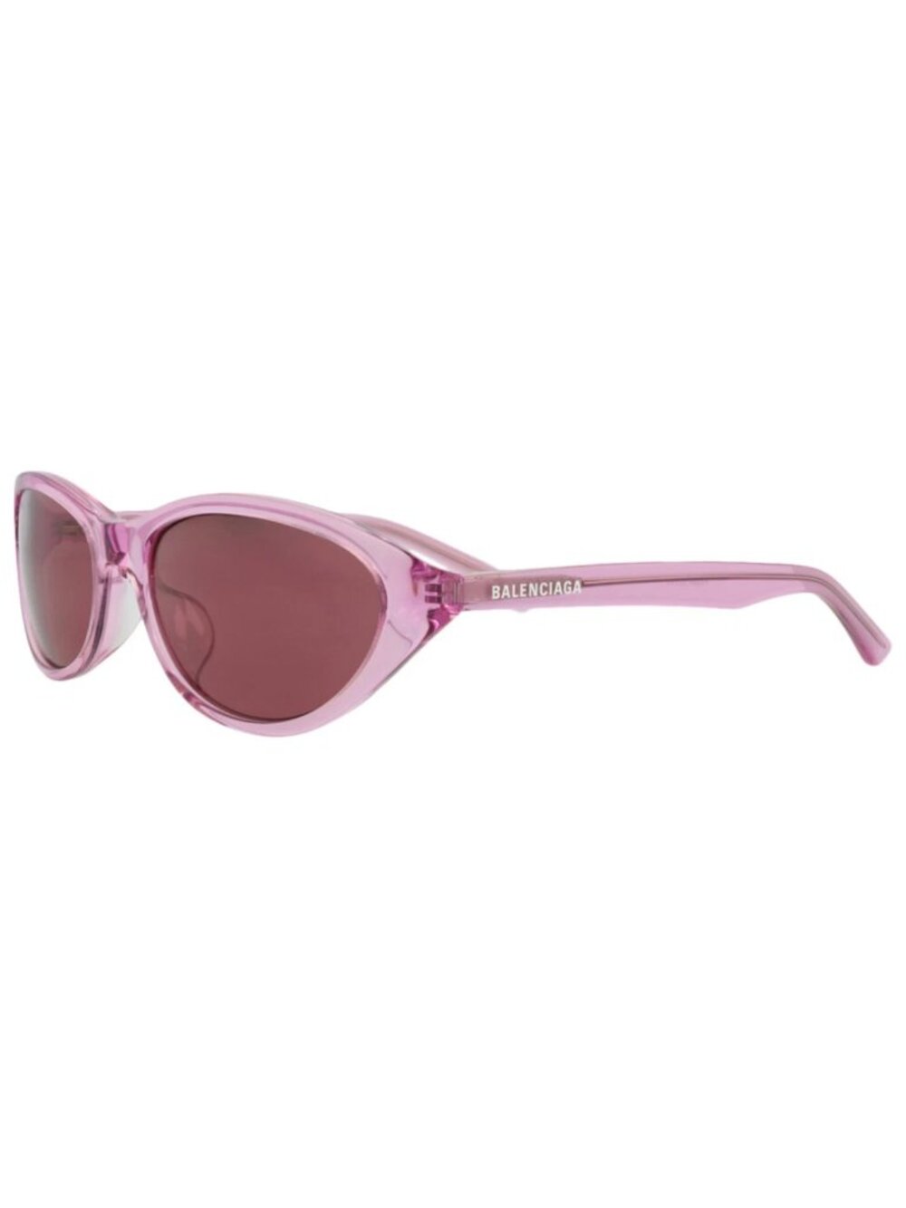 New Balenciaga Women's Sunglasses Cat Eye Recycled Acetate Frame Violet Violet